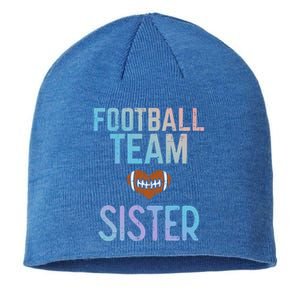 American Football Team Sister Family Match Sis Gift Sustainable Beanie