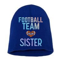 American Football Team Sister Family Match Sis Gift Short Acrylic Beanie