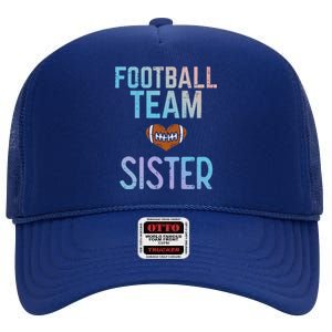 American Football Team Sister Family Match Sis Gift High Crown Mesh Back Trucker Hat