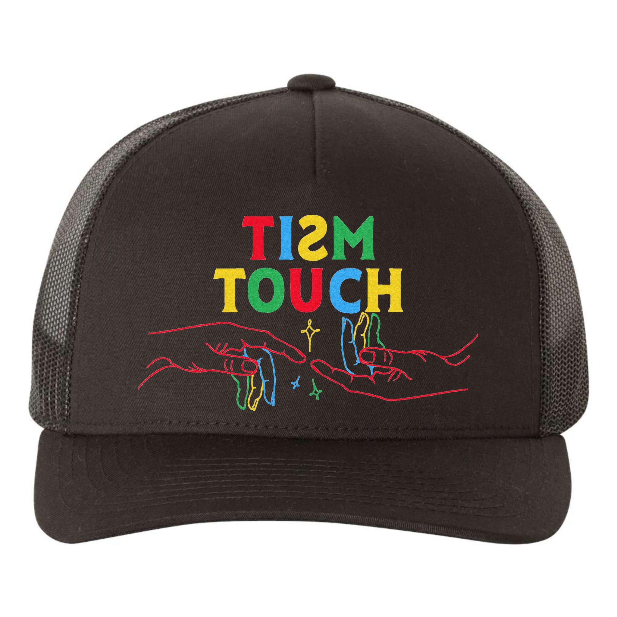 Autism Funny Tism Touch Autistic Meme Autism Awareness Yupoong Adult 5-Panel Trucker Hat