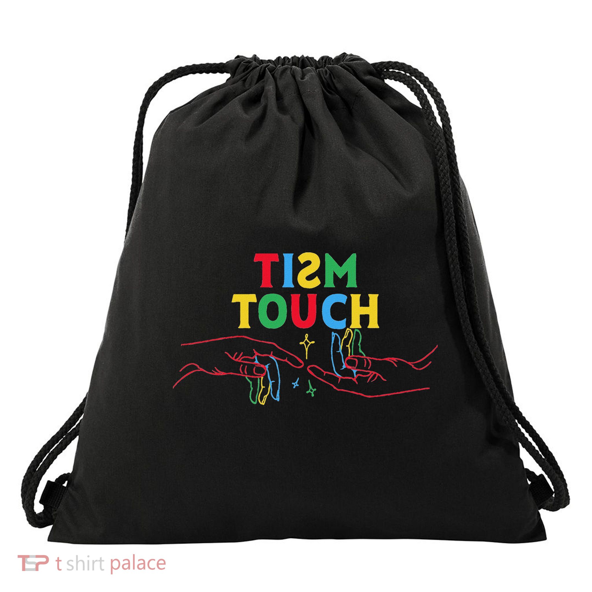Autism Funny Tism Touch Autistic Meme Autism Awareness Drawstring Bag