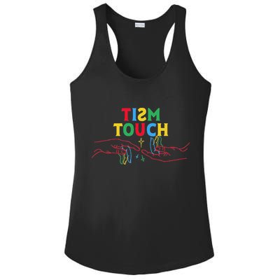 Autism Funny Tism Touch Autistic Meme Autism Awareness Ladies PosiCharge Competitor Racerback Tank