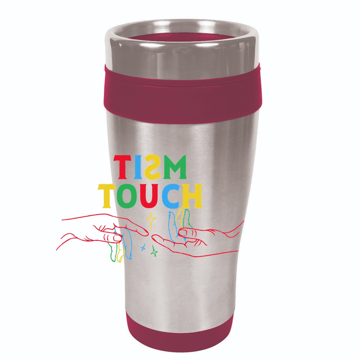 Autism Funny Tism Touch Autistic Meme Autism Awareness 12oz Stainless Steel Coffee Mug