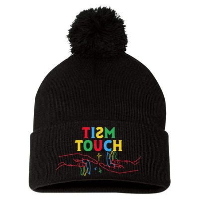 Autism Funny Tism Touch Autistic Meme Autism Awareness Pom Pom 12in Knit Beanie
