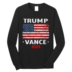 America Flag Trump Vance 2024 Vp Vice President Long Sleeve Shirt