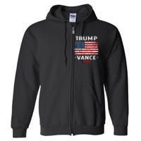 America Flag Trump Vance 2024 Vp Vice President Full Zip Hoodie