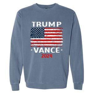 America Flag Trump Vance 2024 Vp Vice President Garment-Dyed Sweatshirt