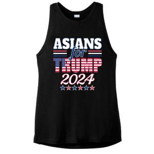 Asians For Trump Pro Trump 2024 Election Trump Supporter Ladies PosiCharge Tri-Blend Wicking Tank