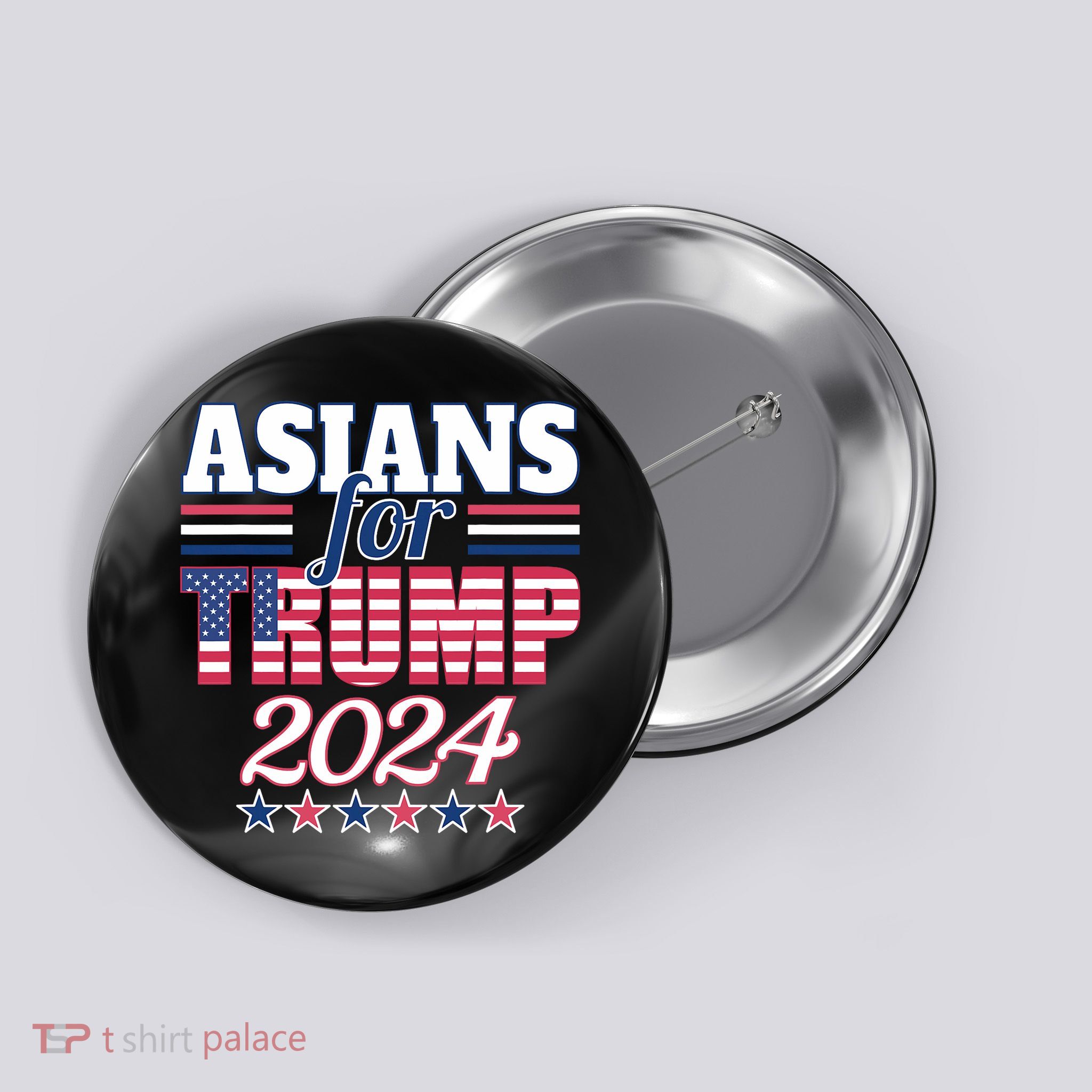 Asians For Trump Pro Trump 2024 Election Trump Supporter Button