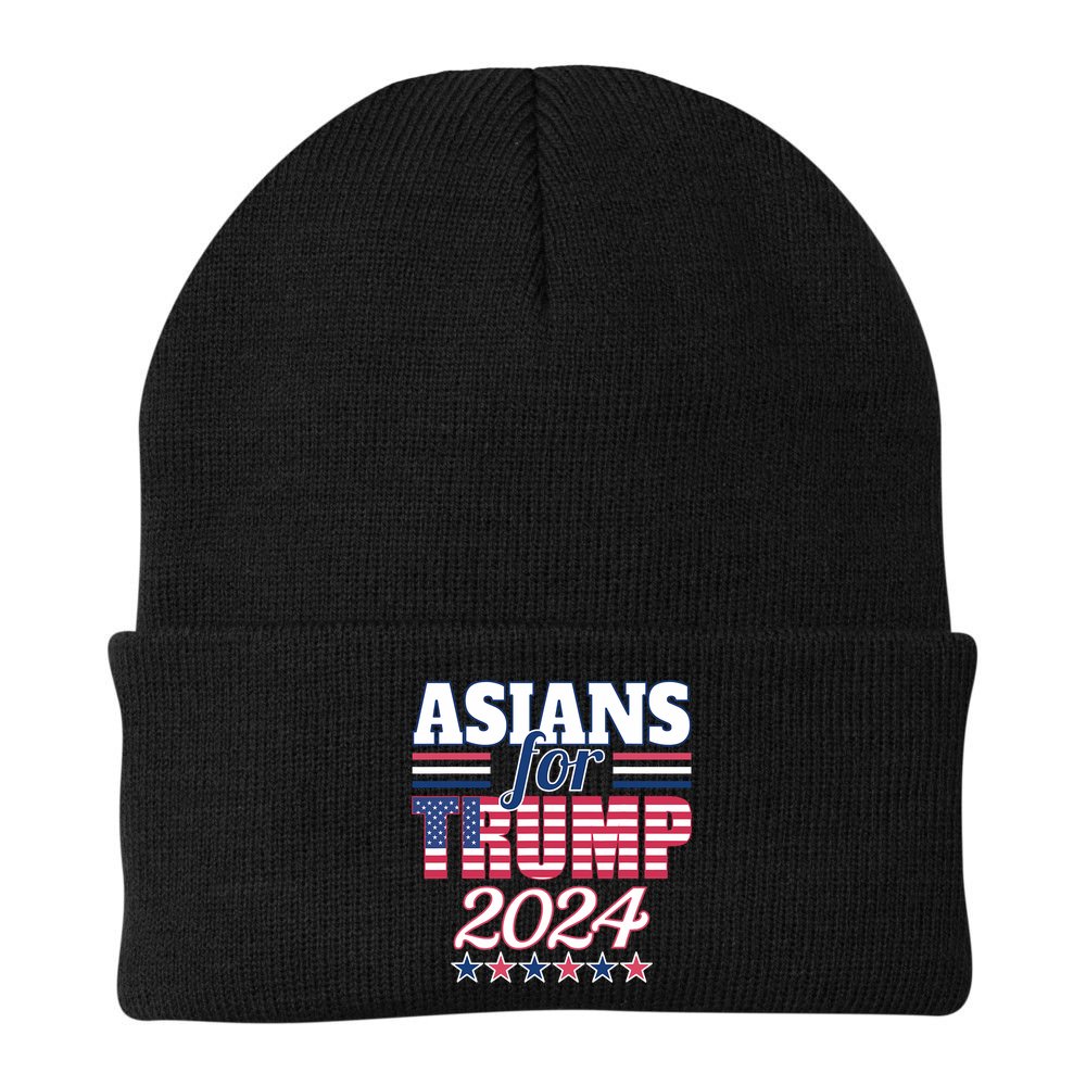 Asians For Trump Pro Trump 2024 Election Trump Supporter Beanie