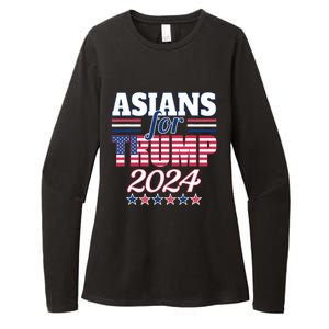 Asians For Trump Pro Trump 2024 Election Trump Supporter Womens CVC Long Sleeve Shirt