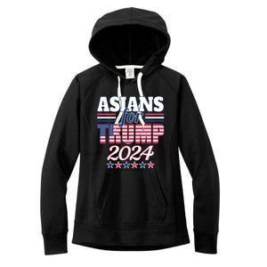 Asians For Trump Pro Trump 2024 Election Trump Supporter Women's Fleece Hoodie