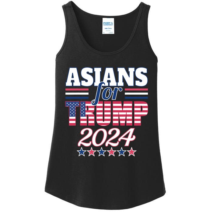 Asians For Trump Pro Trump 2024 Election Trump Supporter Ladies Essential Tank