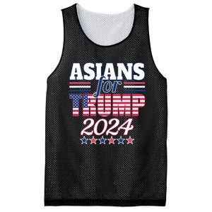 Asians For Trump Pro Trump 2024 Election Trump Supporter Mesh Reversible Basketball Jersey Tank