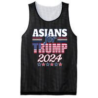 Asians For Trump Pro Trump 2024 Election Trump Supporter Mesh Reversible Basketball Jersey Tank