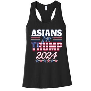 Asians For Trump Pro Trump 2024 Election Trump Supporter Women's Racerback Tank