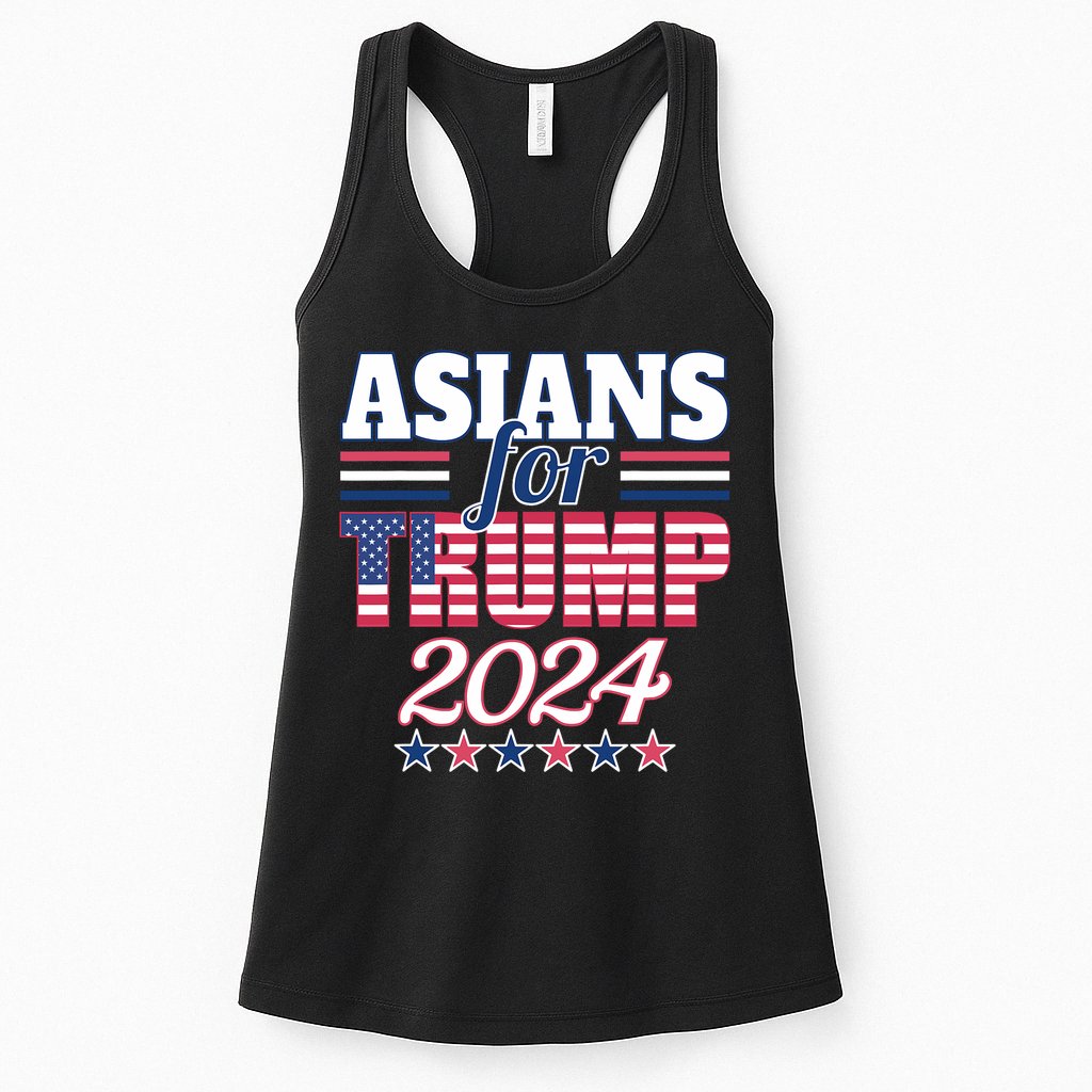 Asians For Trump Pro Trump 2024 Election Trump Supporter Womens Tank Top