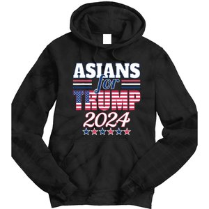 Asians For Trump Pro Trump 2024 Election Trump Supporter Tie Dye Hoodie