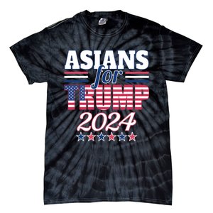 Asians For Trump Pro Trump 2024 Election Trump Supporter Tie-Dye T-Shirt