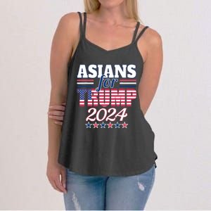 Asians For Trump Pro Trump 2024 Election Trump Supporter Women's Strappy Tank