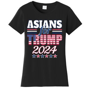 Asians For Trump Pro Trump 2024 Election Trump Supporter Women's T-Shirt