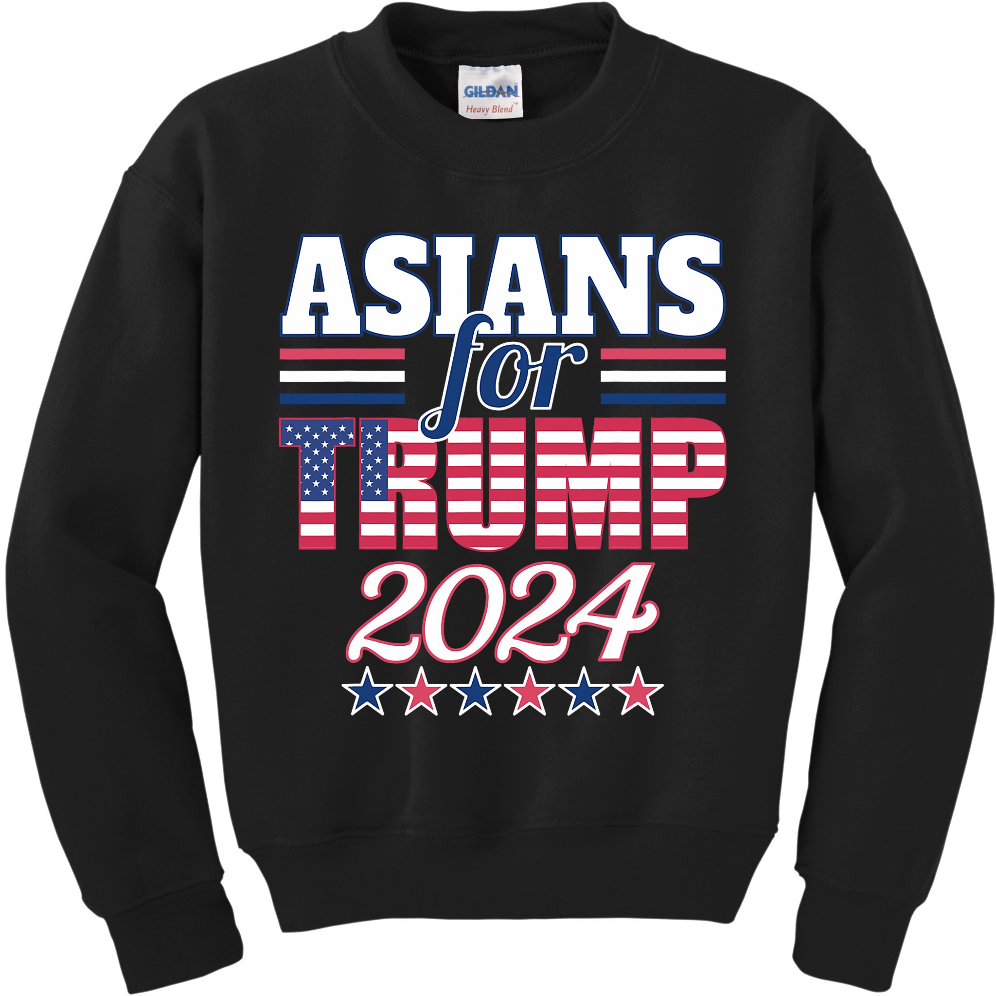 Asians For Trump Pro Trump 2024 Election Trump Supporter Kids Sweatshirt