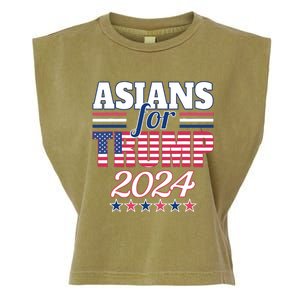 Asians For Trump Pro Trump 2024 Election Trump Supporter Garment-Dyed Women's Muscle Tee