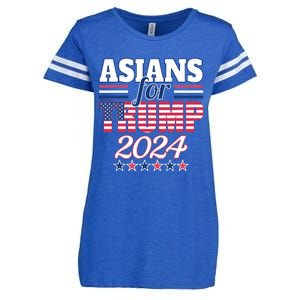 Asians For Trump Pro Trump 2024 Election Trump Supporter Enza Ladies Jersey Football T-Shirt