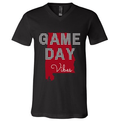 Alabama Football Tailgate Game Day Vibes Fall V-Neck T-Shirt