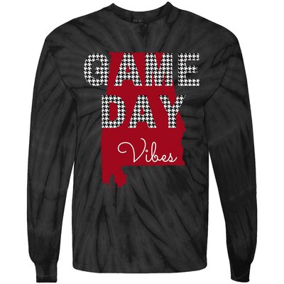 Alabama Football Tailgate Game Day Vibes Fall Tie-Dye Long Sleeve Shirt