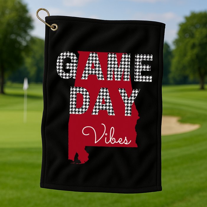 Alabama Football Tailgate Game Day Vibes Fall Golf Towel