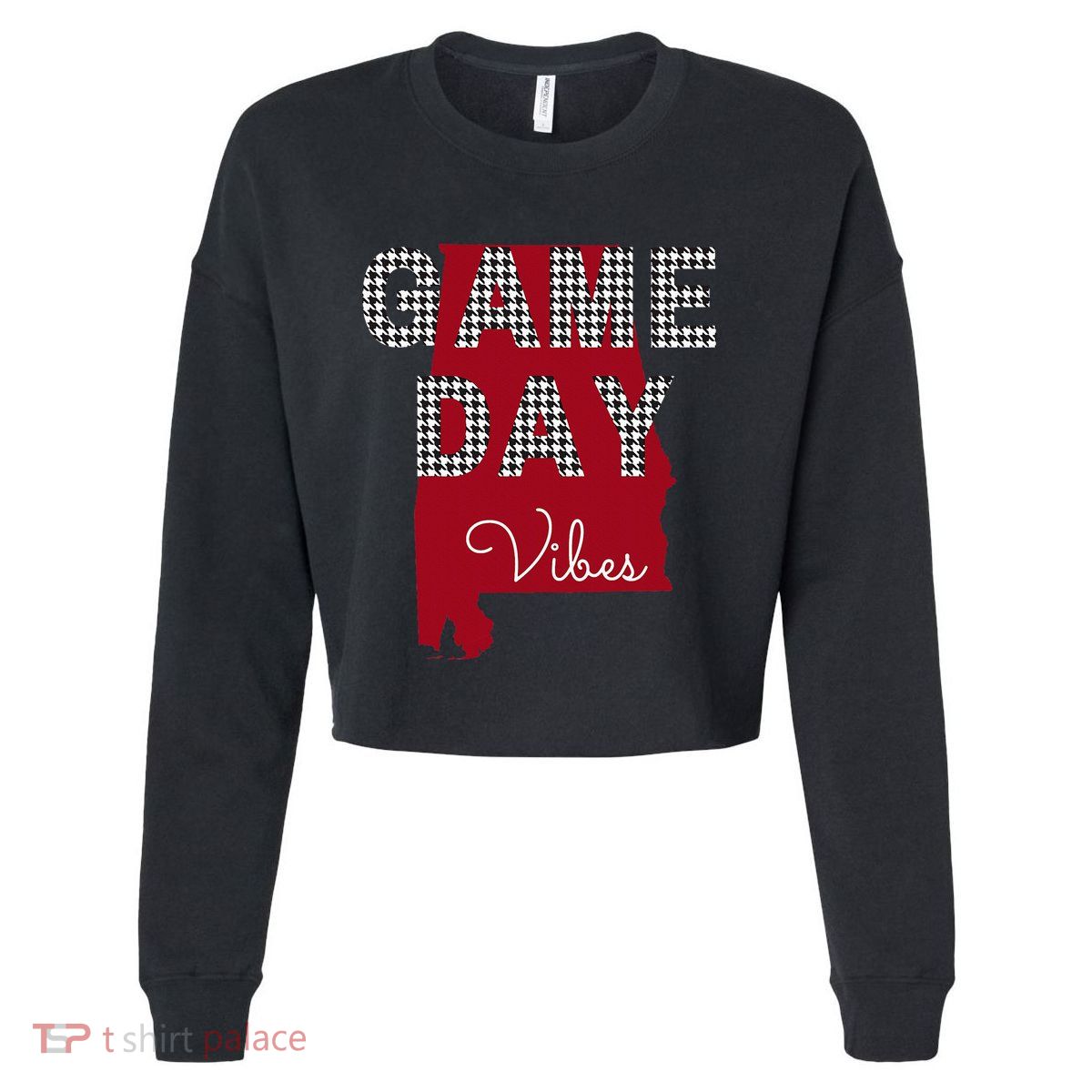 Alabama Football Tailgate Game Day Vibes Fall Cropped Pullover Crew