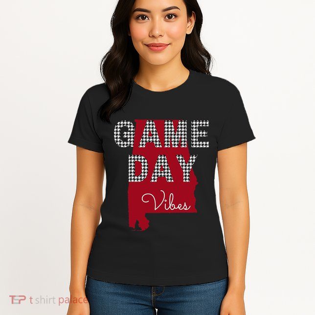 Alabama Football Tailgate Game Day Vibes Fall Womens T-Shirt