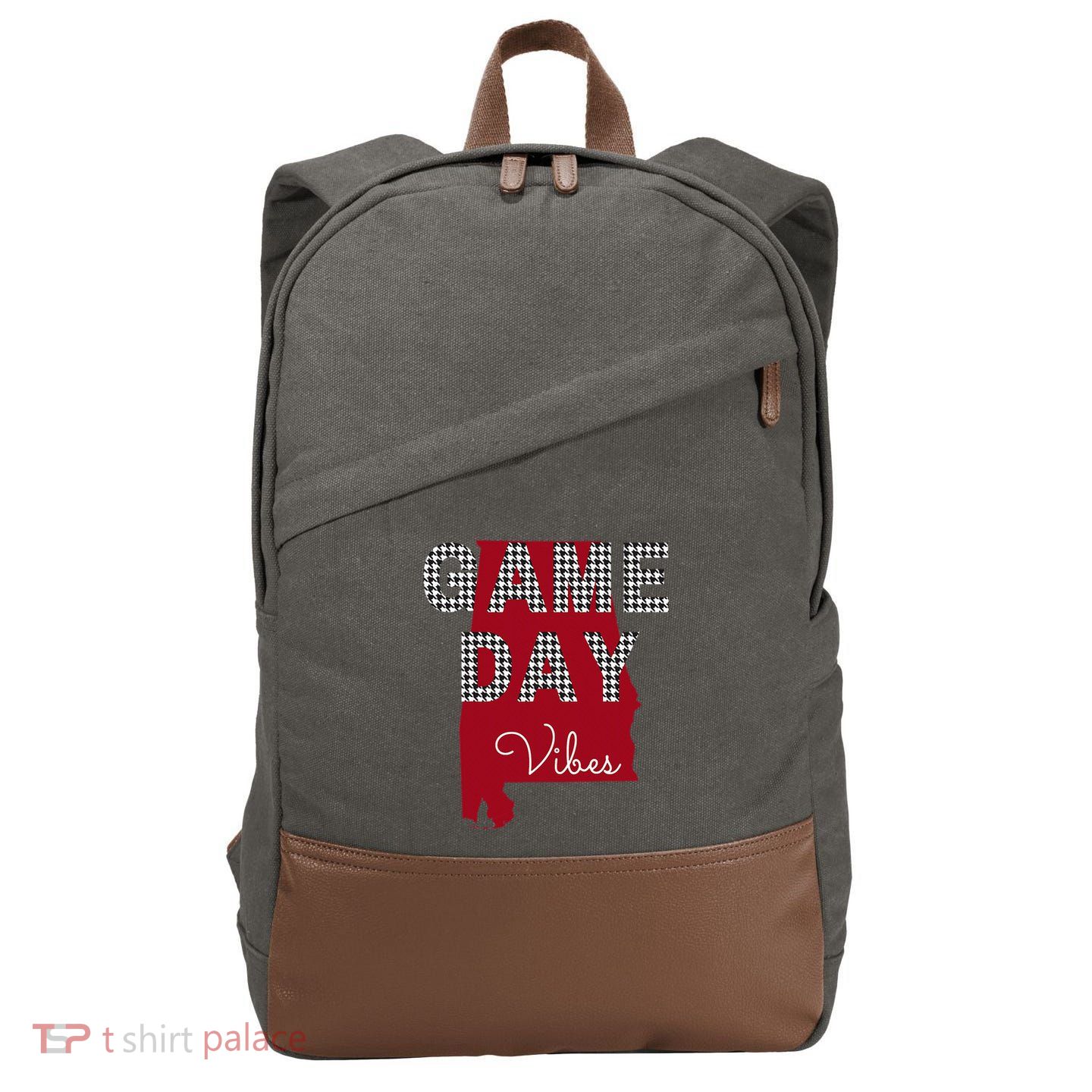 Alabama Football Tailgate Game Day Vibes Fall Cotton Canvas Backpack