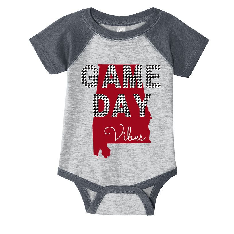 Alabama Football Tailgate Game Day Vibes Fall Infant Baby Jersey Bodysuit