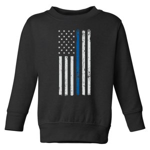 American Flag Thin Blue Line Police Support Lives Matter US Toddler Sweatshirt