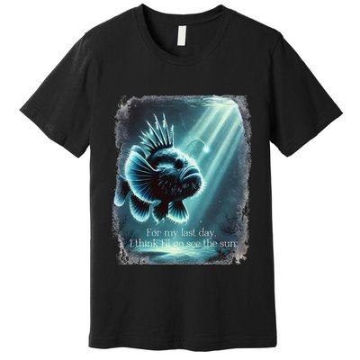 Anglerfish Found The Light Angler Fish .Png Premium T-Shirt