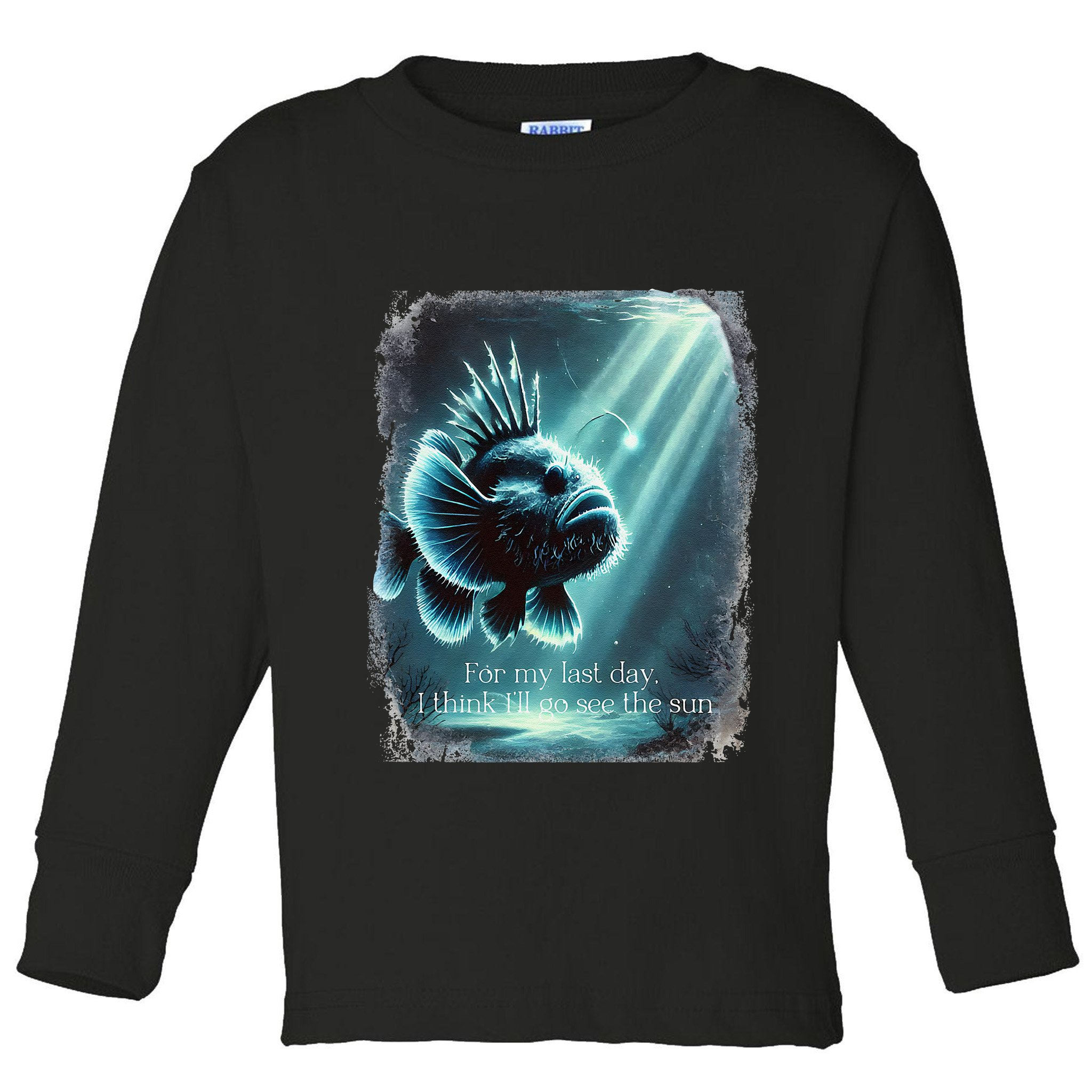 Anglerfish Found The Light Angler Fish .Png Toddler Long Sleeve Shirt