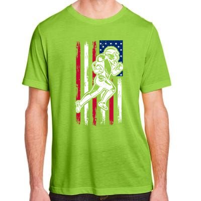 American Football Team Gift Us American Flag Football Great Gift Adult ChromaSoft Performance T-Shirt