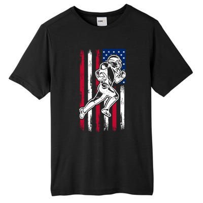 American Football Team Gift Us American Flag Football Great Gift Tall Fusion ChromaSoft Performance T-Shirt