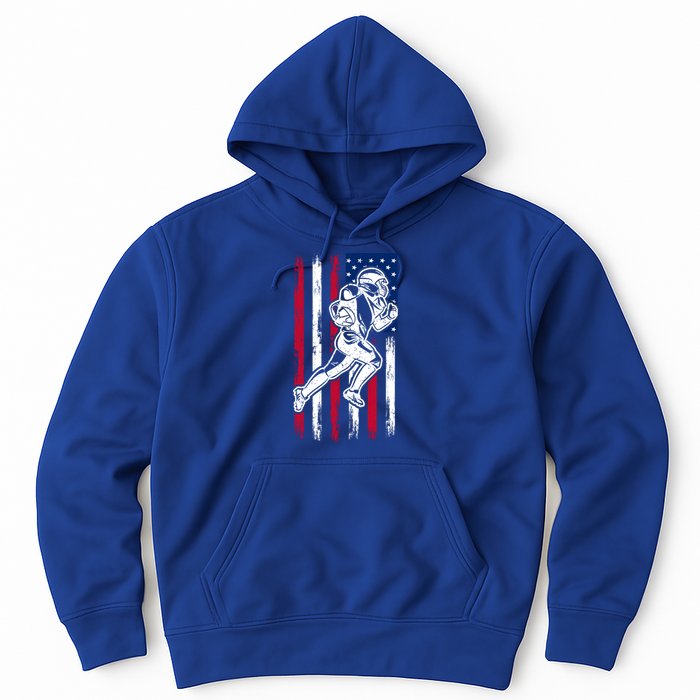 American Football Team Gift Us American Flag Football Great Gift Hoodie