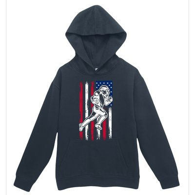 American Football Team Gift Us American Flag Football Great Gift Urban Pullover Hoodie