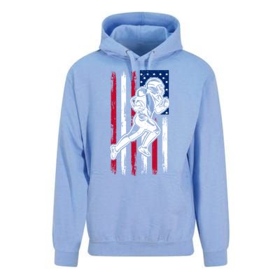 American Football Team Gift Us American Flag Football Great Gift Unisex Surf Hoodie