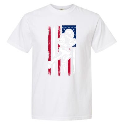 American Football Team Gift Us American Flag Football Great Gift Garment-Dyed Heavyweight T-Shirt