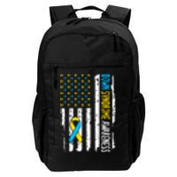 American Flag T21 Down Syndrome Gift Down Syndrome Awareness Daily Commute Backpack