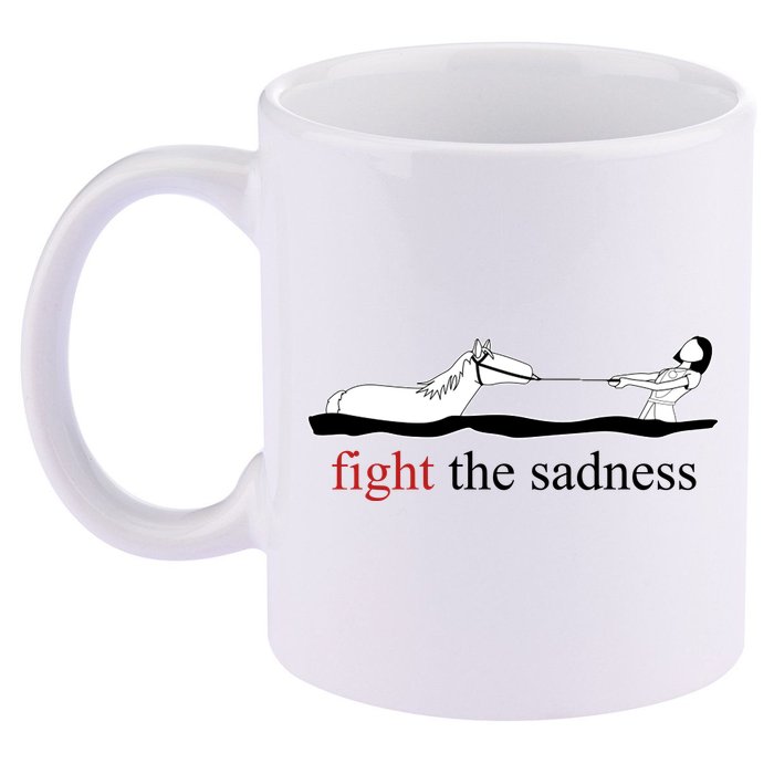 Artax Fight The Sadness 11oz C Handle Ceramic Mug
