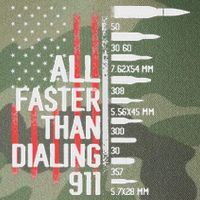 All Faster Than Dialing 911 American Flag Funny Gun Owner Legacy Tie Dye Trucker Hat