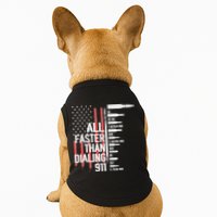 All Faster Than Dialing 911 American Flag Funny Gun Owner Doggie Tank