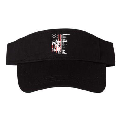 All Faster Than Dialing 911 American Flag Funny Gun Owner Visor