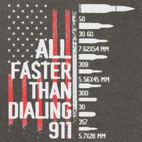 All Faster Than Dialing 911 American Flag Funny Gun Owner Cotton Canvas Backpack